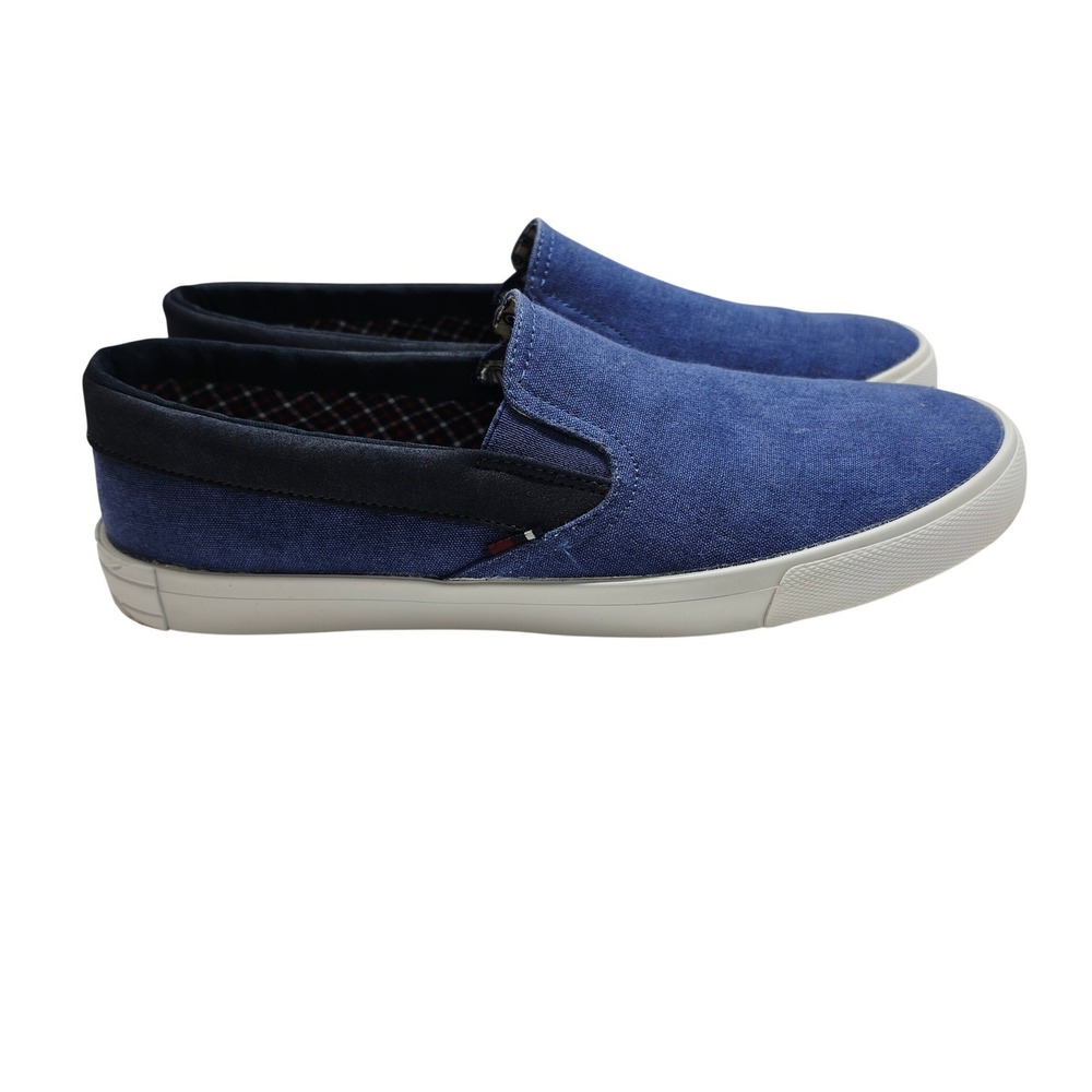 Ben Sherman Slip On Sneakers Mens 12 Blue Fabric Casual Loafers Low Top